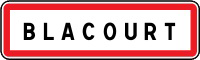 Panneau de la commune de Blacourt